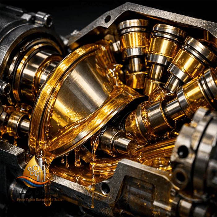 کات‌اوی پمپ هیدرولیک + فیلم روغن ضخیم و یکنواخت روی قطعات، با تمرکز روی خود روغن